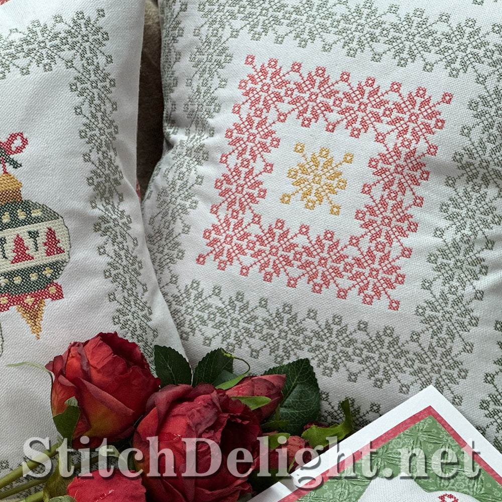 SDS4290 Christmas Bauble cross stitch machine embroidery design – December