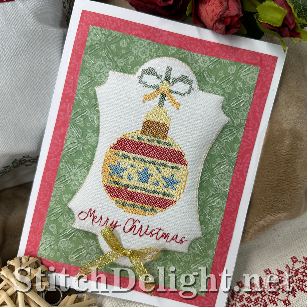 SDS4290 Christmas Bauble cross stitch machine embroidery design – March