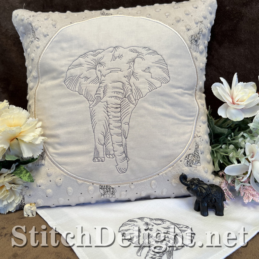 SDS4353 Redwork Elephant