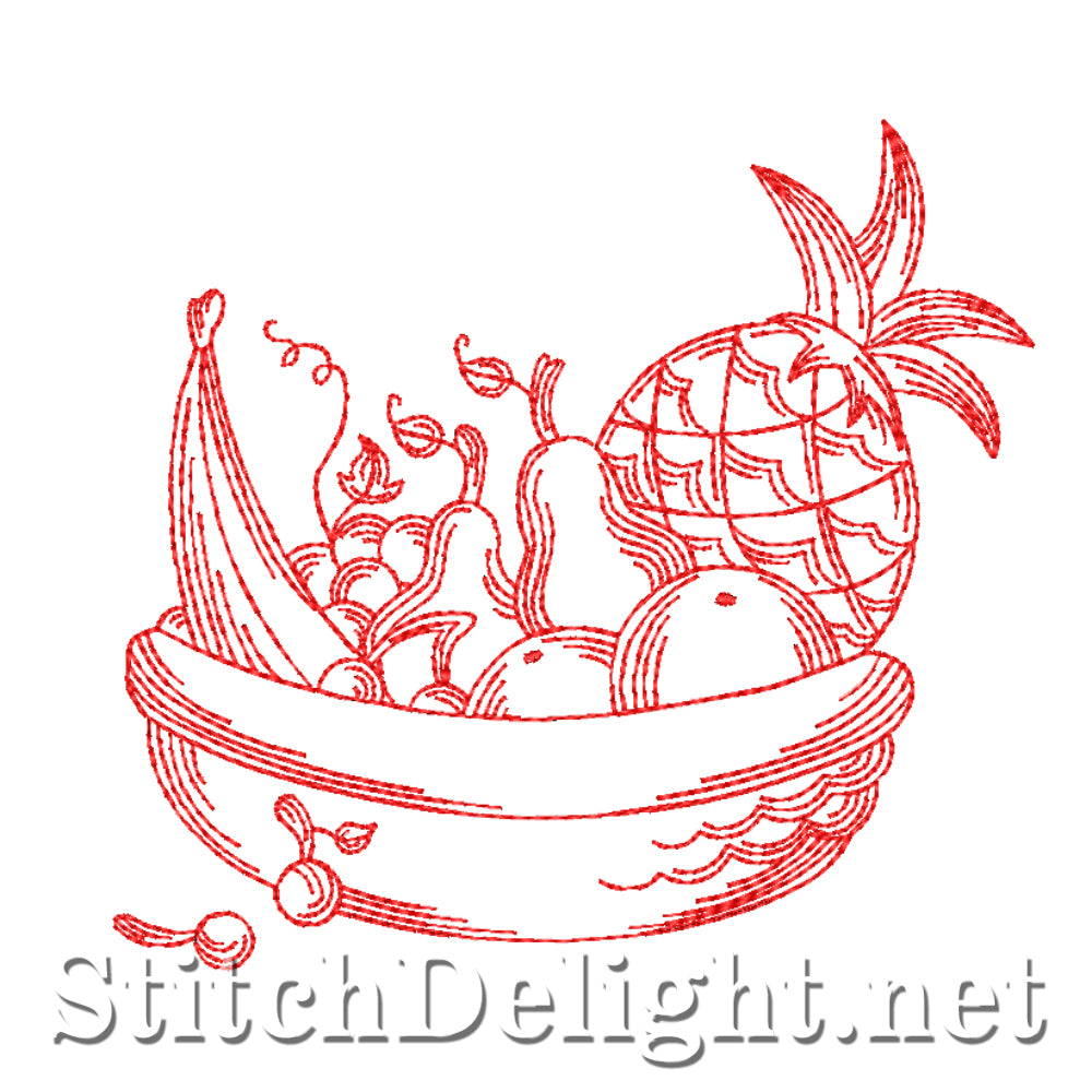 SDS4369 Redwork Fruit Baskets