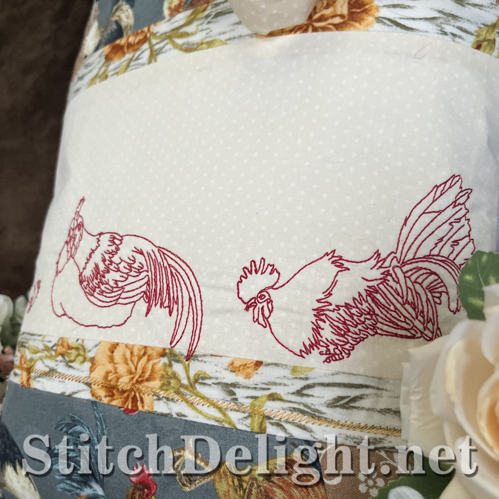 SDS4386 Redwork Chickens