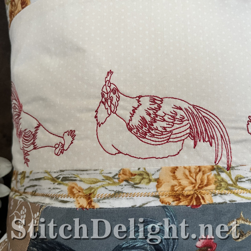 SDS4386 Redwork Chickens