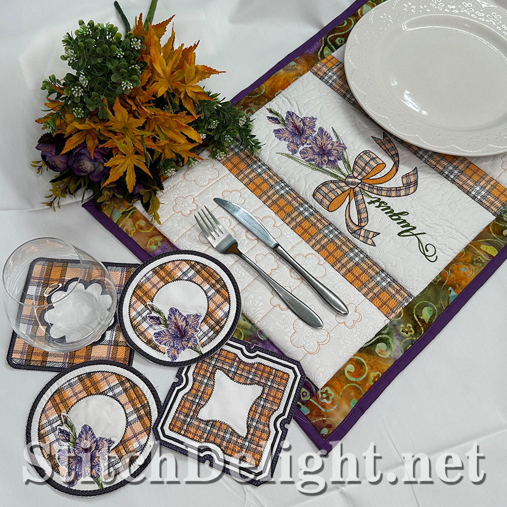 SDS4602 ITH Gingham Coasters