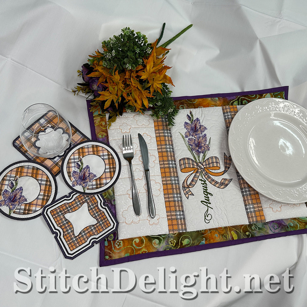 SDS4602 ITH Gingham Coasters