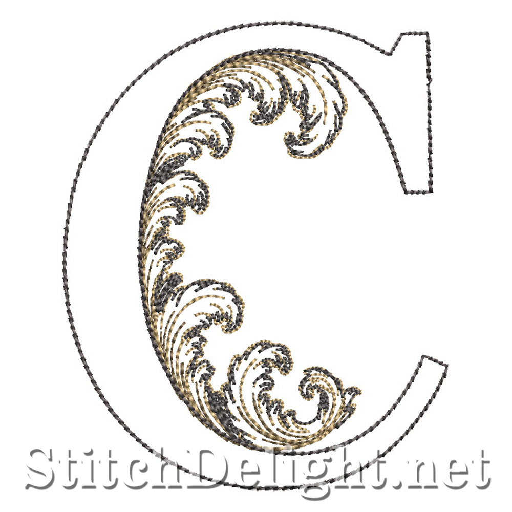 SDS4778 Ornate Acanthus Monogram Font