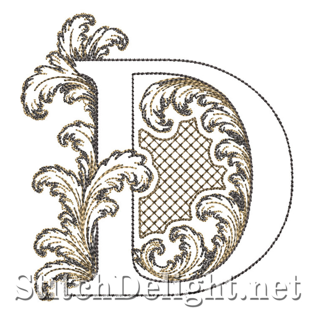 SDS4778 Ornate Acanthus Monogram Font