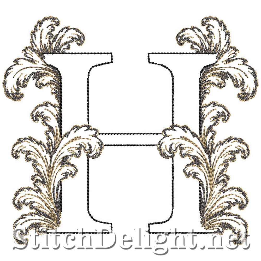 SDS4778 Ornate Acanthus Monogram Font