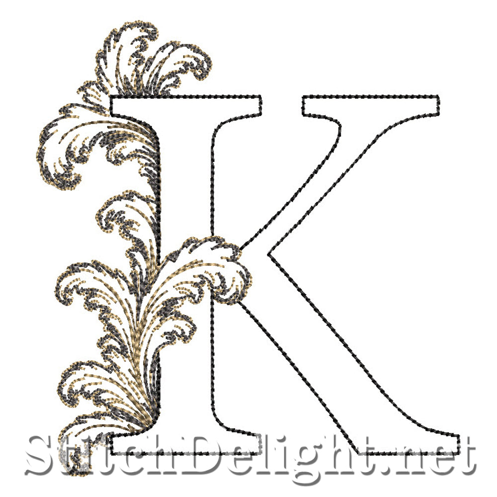 SDS4778 Ornate Acanthus Monogram Font