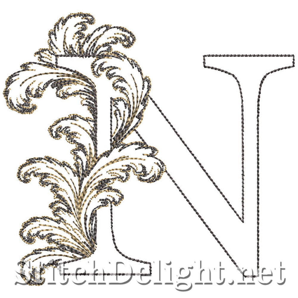SDS4778 Ornate Acanthus Monogram Font