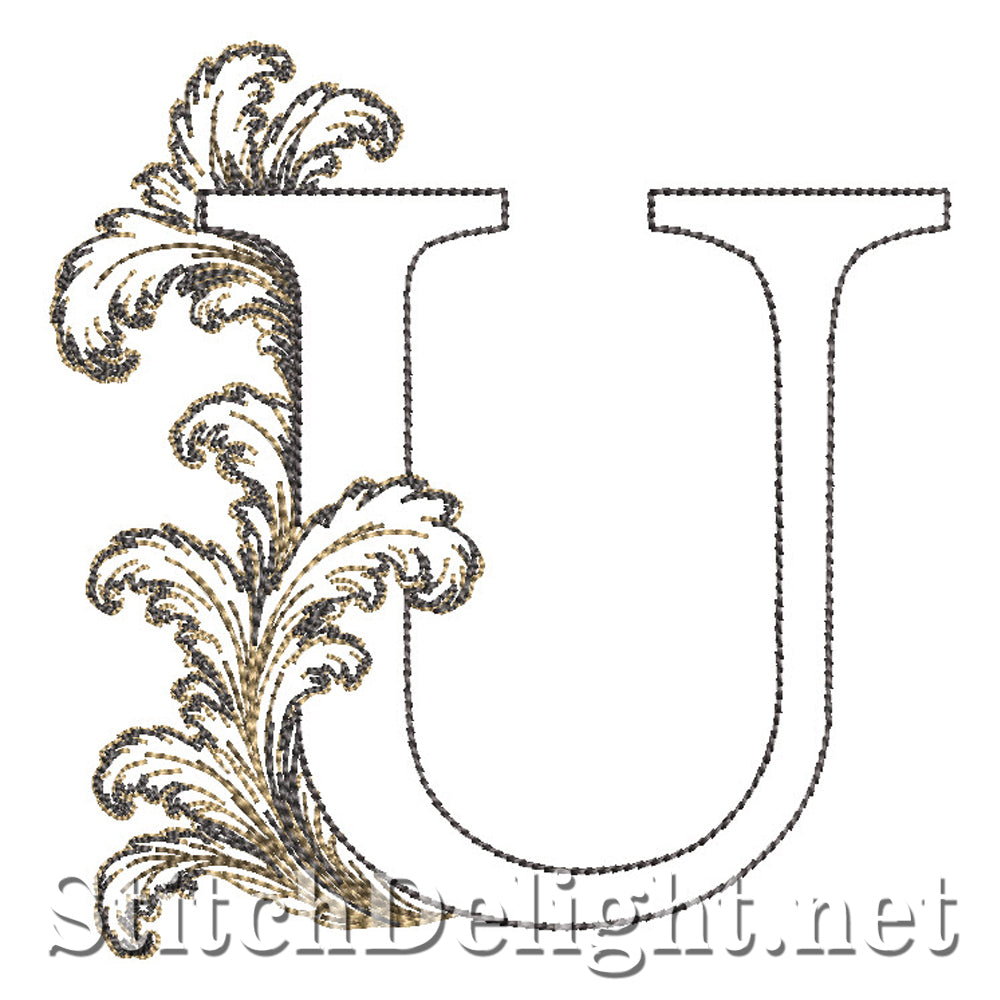 SDS4778 Ornate Acanthus Monogram Font