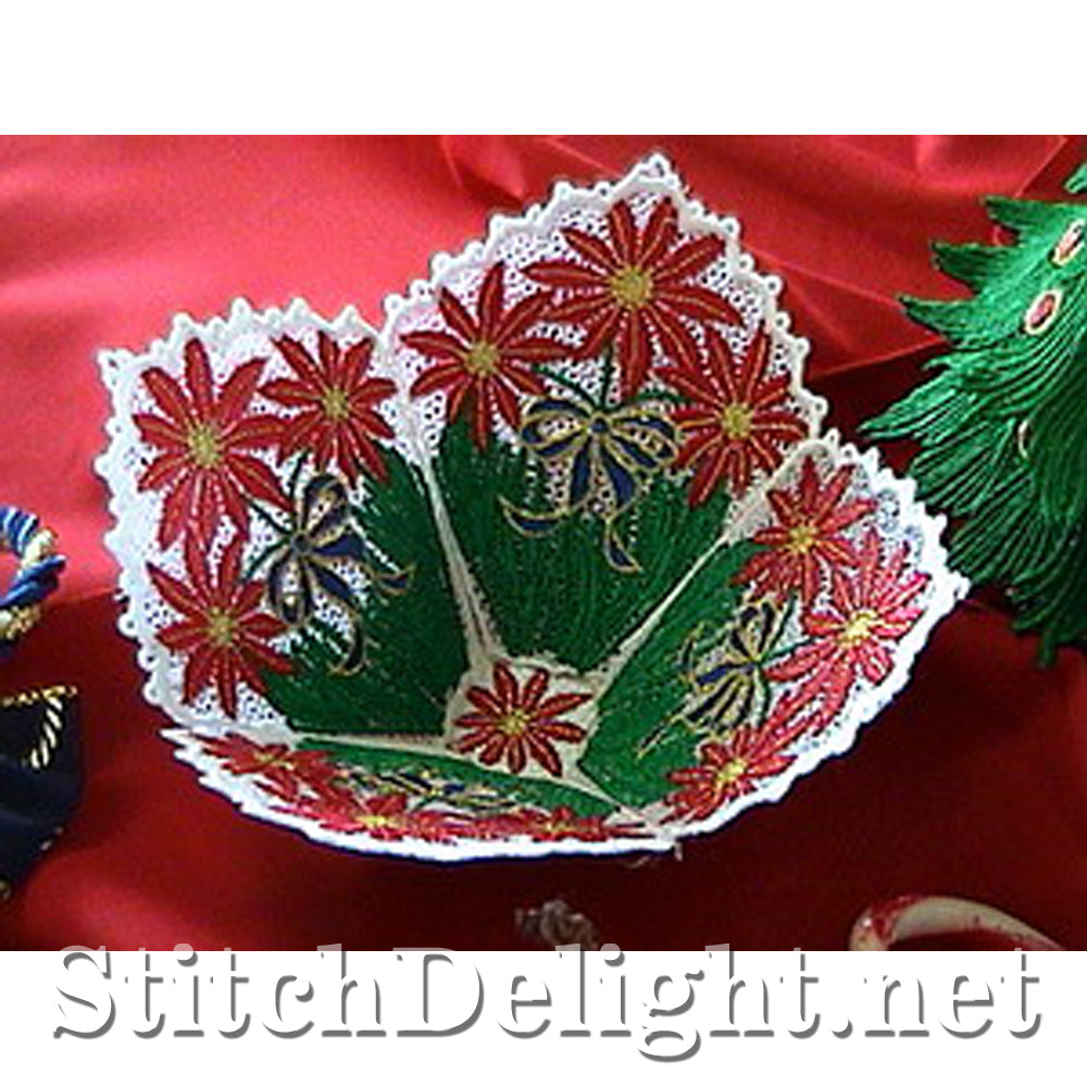 SD111 Poinsettia Bowl 4x4 Hoop
