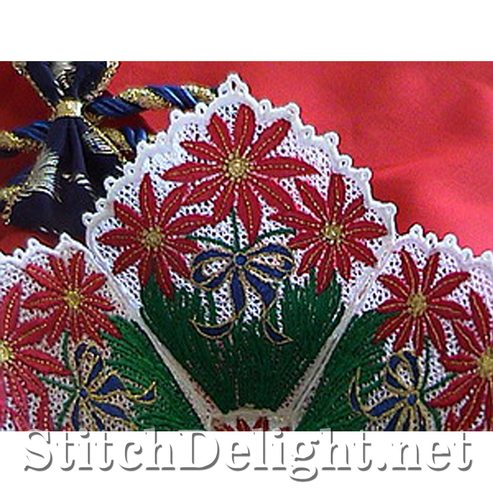SD111 Poinsettia Bowl 4x4 Hoop