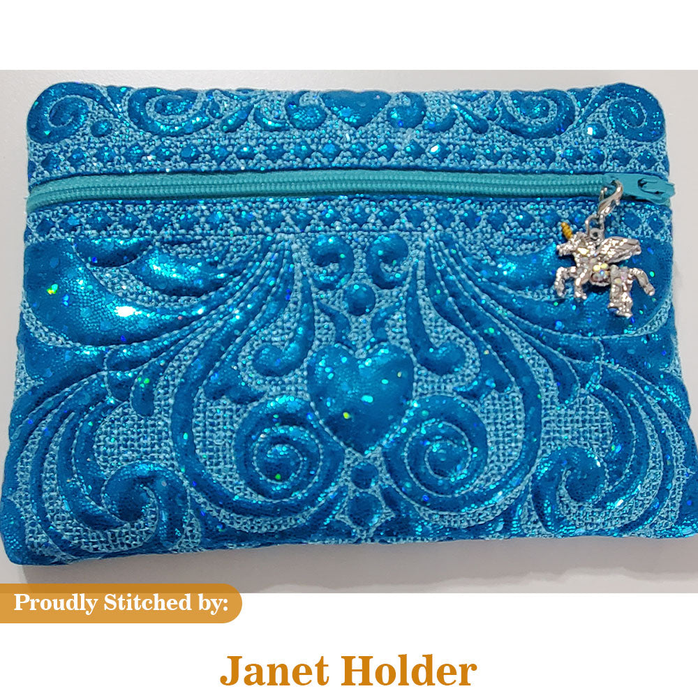 SDS1505 ITH Quilted Zipper Bags