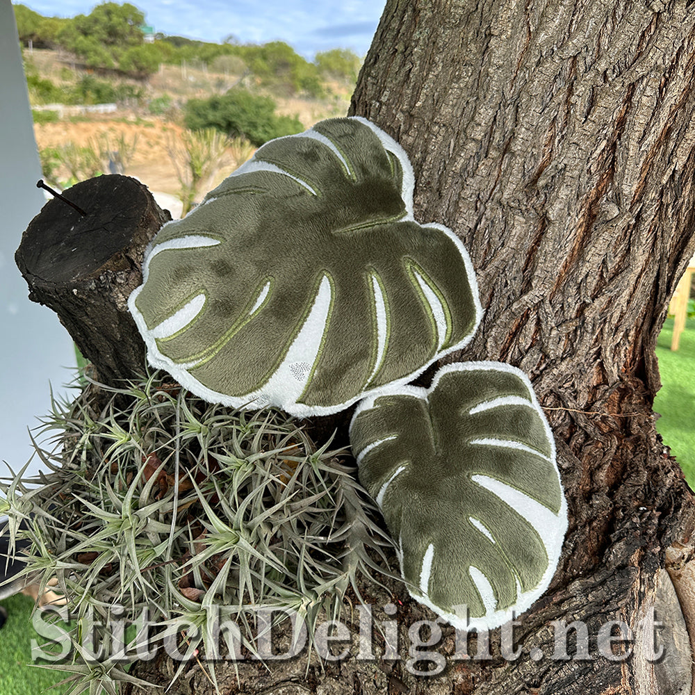 monstera plant pillow SDS3134 ITH Monstera Pillow