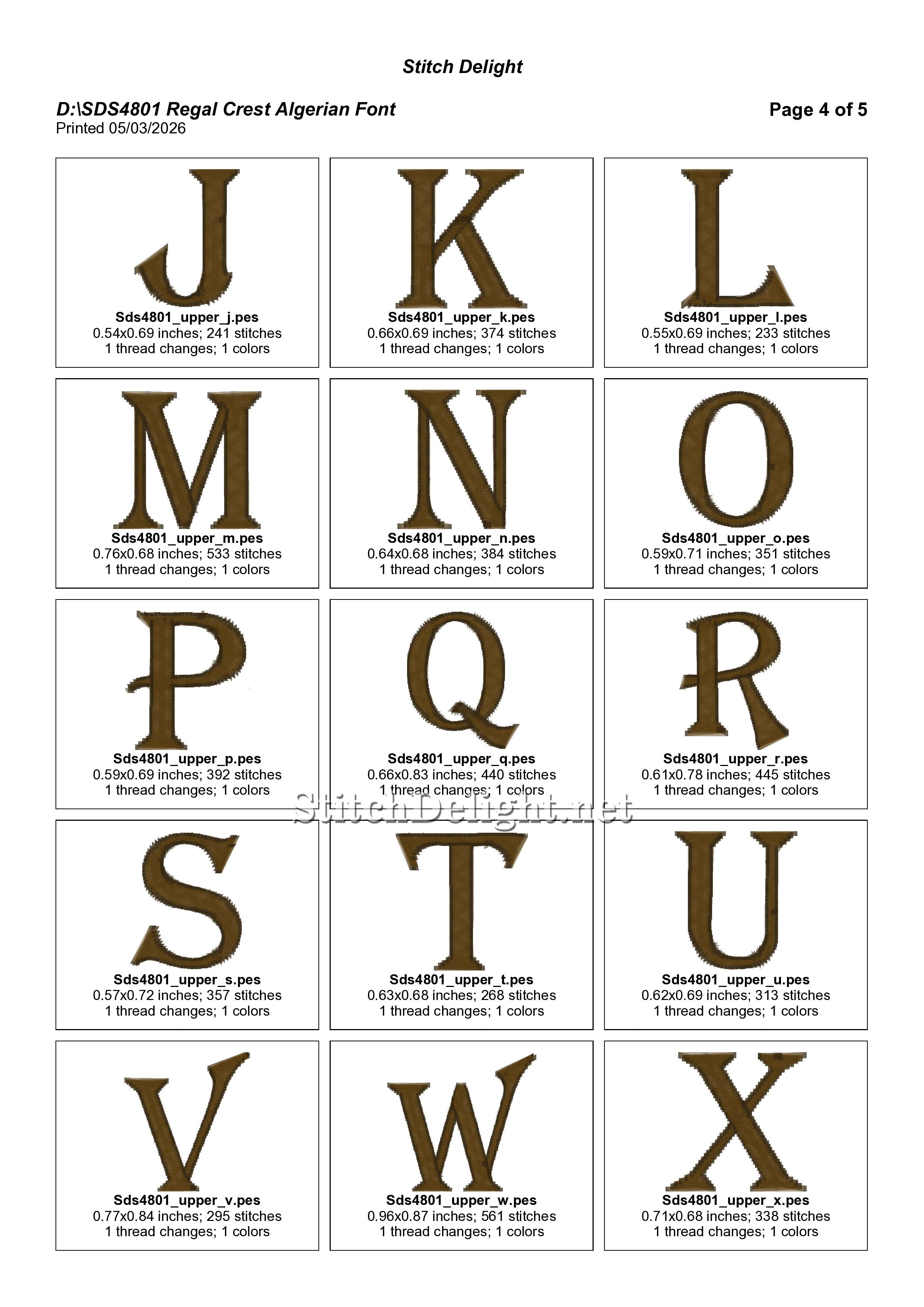 SDS4801 Regal Crest Algerian Font