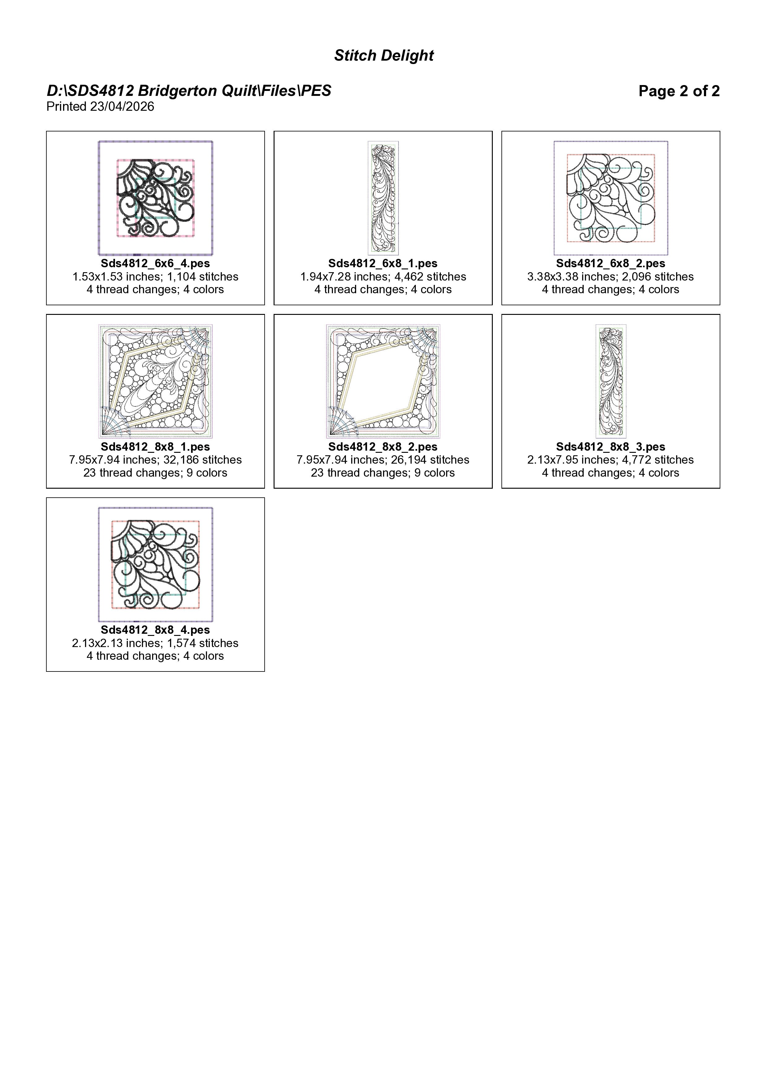 SDS4812 Vintage Floral Wisteria Quilt