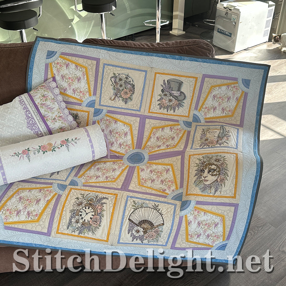 SDS4812 Vintage Floral Wisteria Quilt