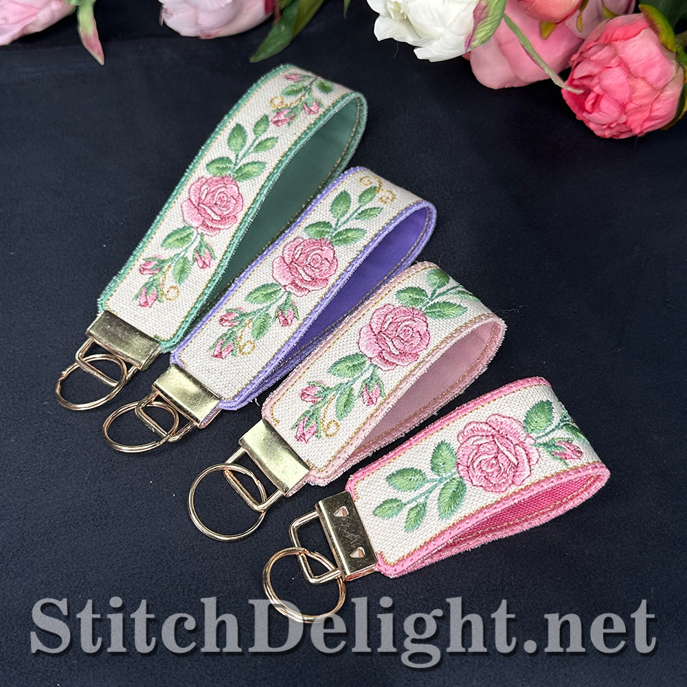 SDS4816 Romantic Rose Key Fob Wristlet