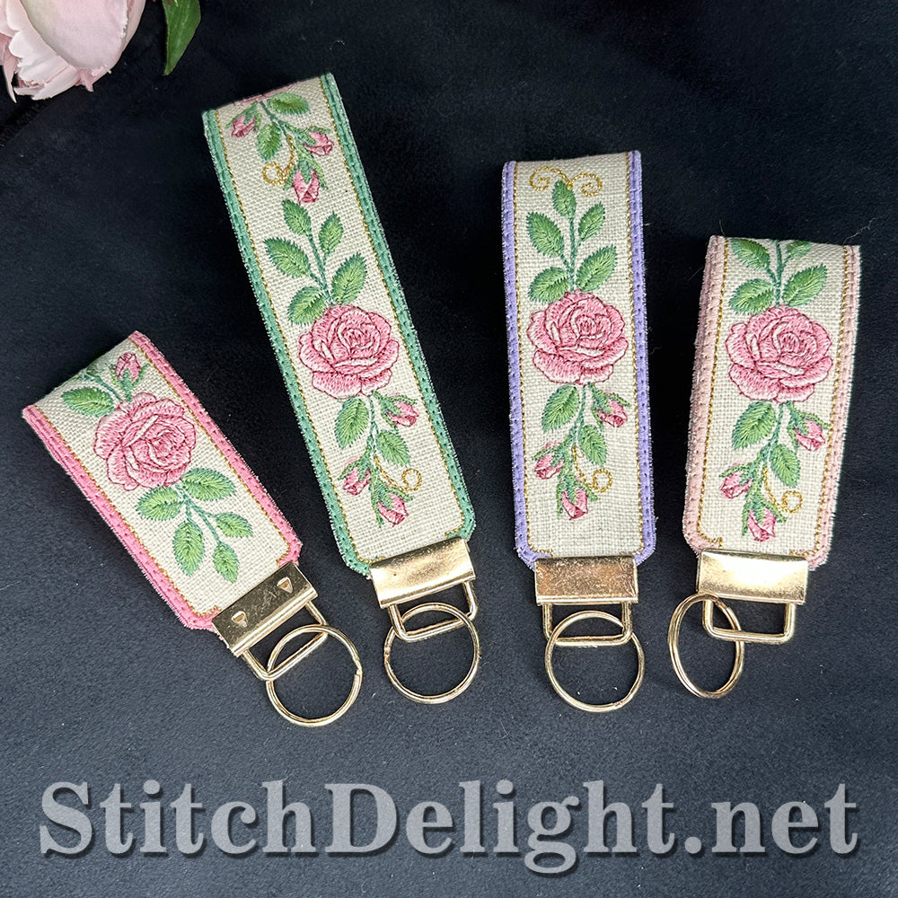SDS4816 Romantic Rose Key Fob Wristlet