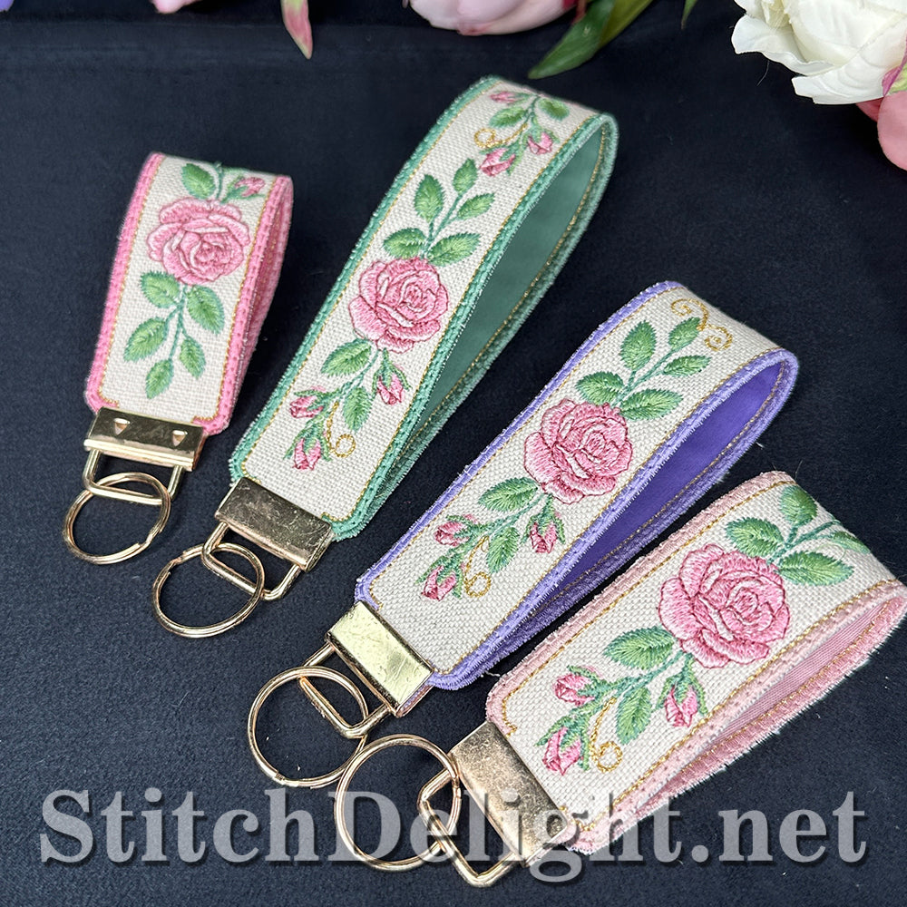 SDS4816 Romantic Rose Key Fob Wristlet