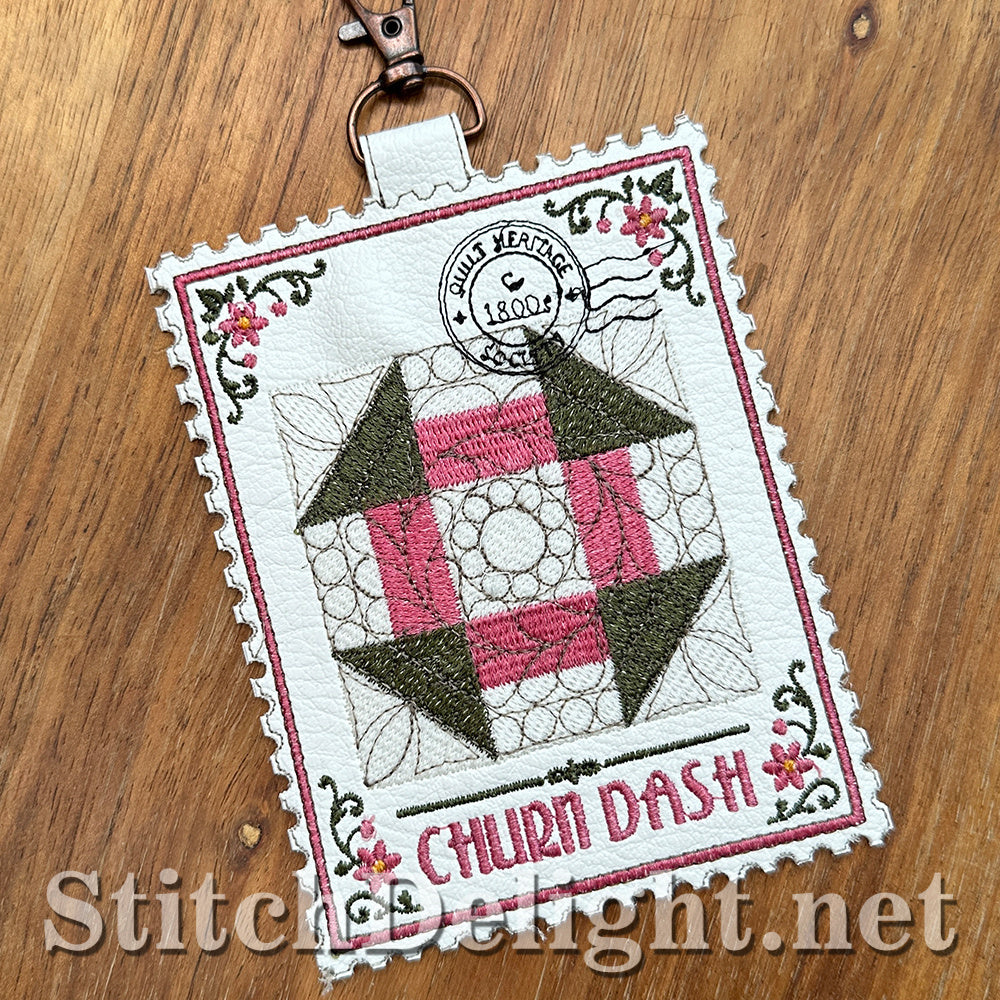 SDS4850 Churn Dash Quilt Stamp