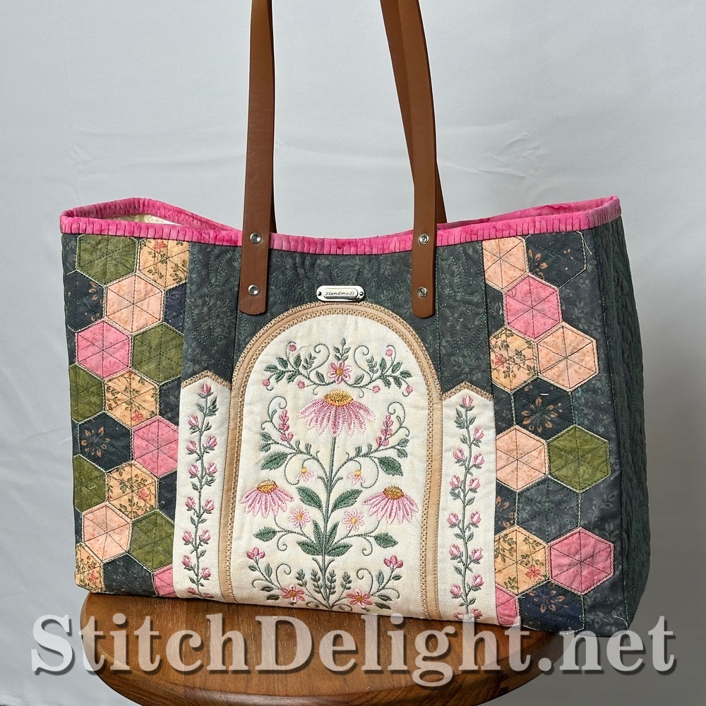 SDS4859 Spring Tote Bag with ITH Hexies