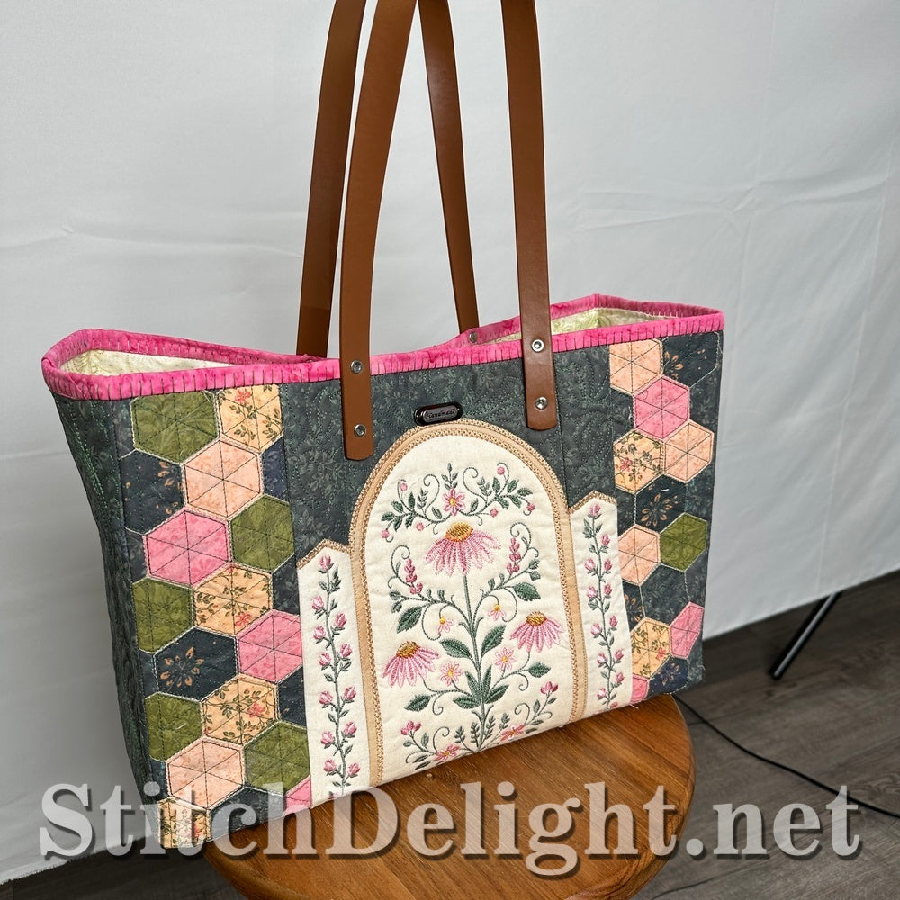 SDS4859 Spring Tote Bag with ITH Hexies