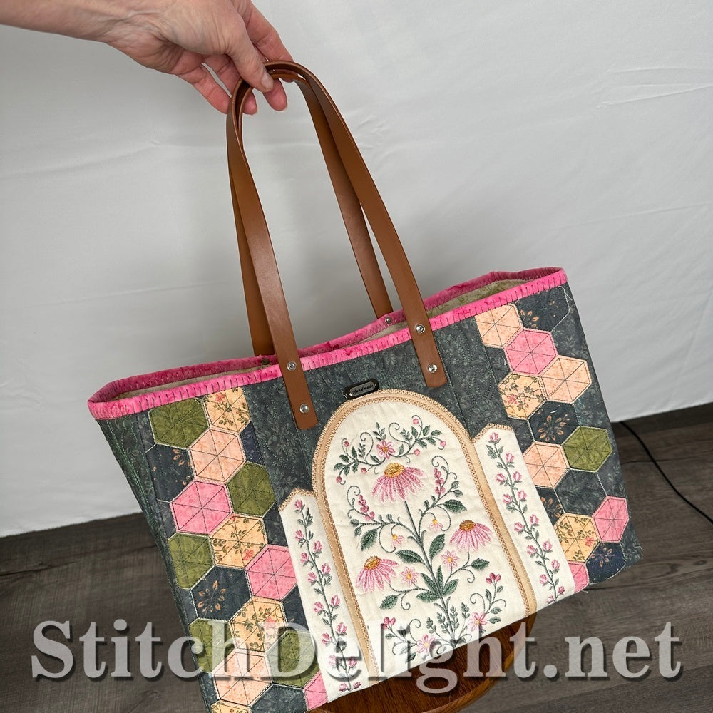 SDS4859 Spring Tote Bag with ITH Hexies