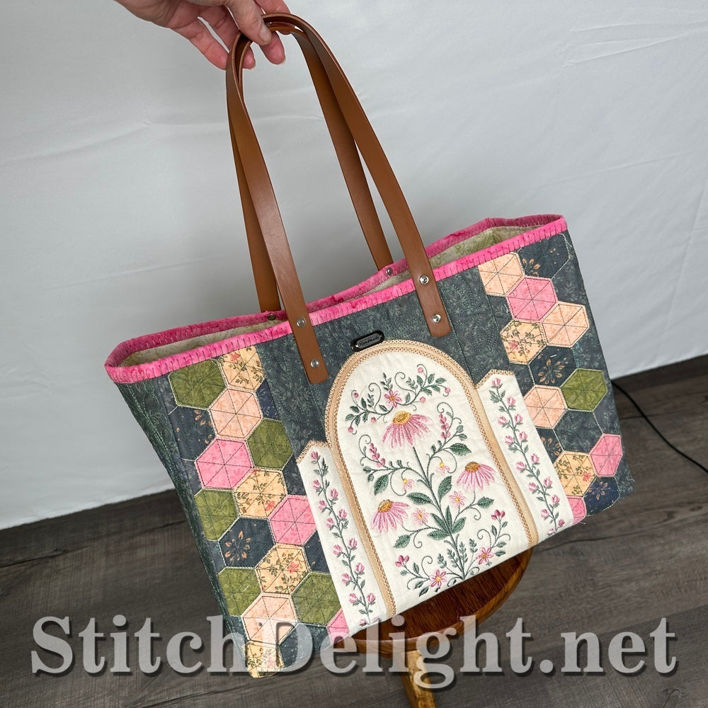 SDS4859 Spring Tote Bag with ITH Hexies