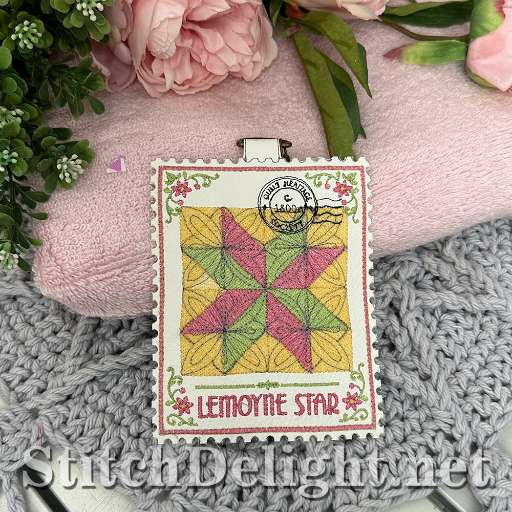 SDS4873 LeMoyne Star Quilt Stamp