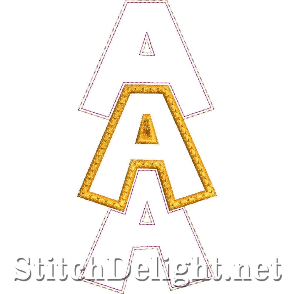 SDS4890 Stacked Embossed Font