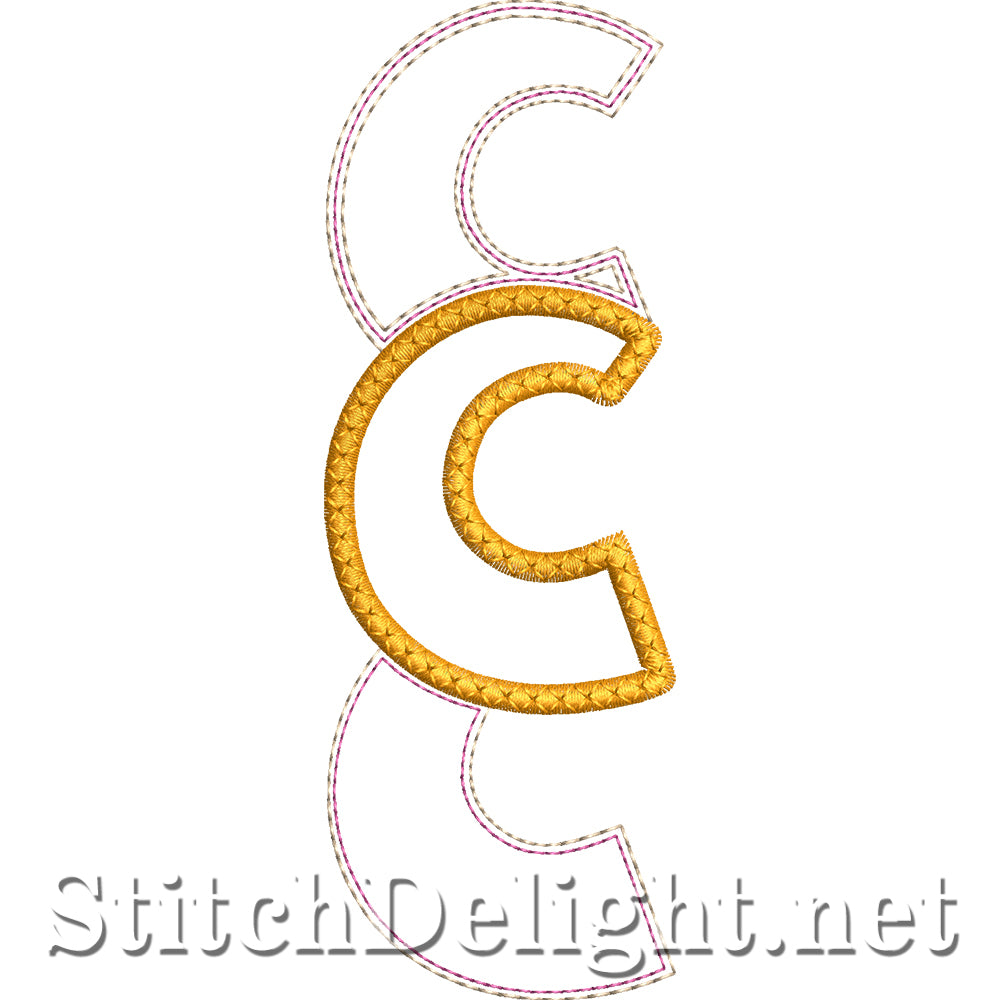 SDS4890 Stacked Embossed Font
