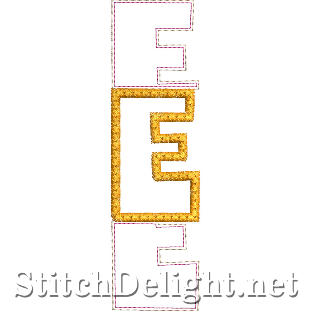 SDS4890 Stacked Embossed Font