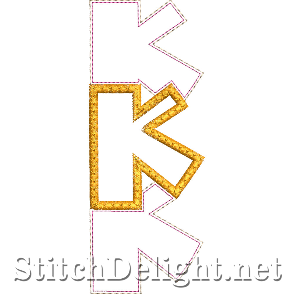SDS4890 Stacked Embossed Font