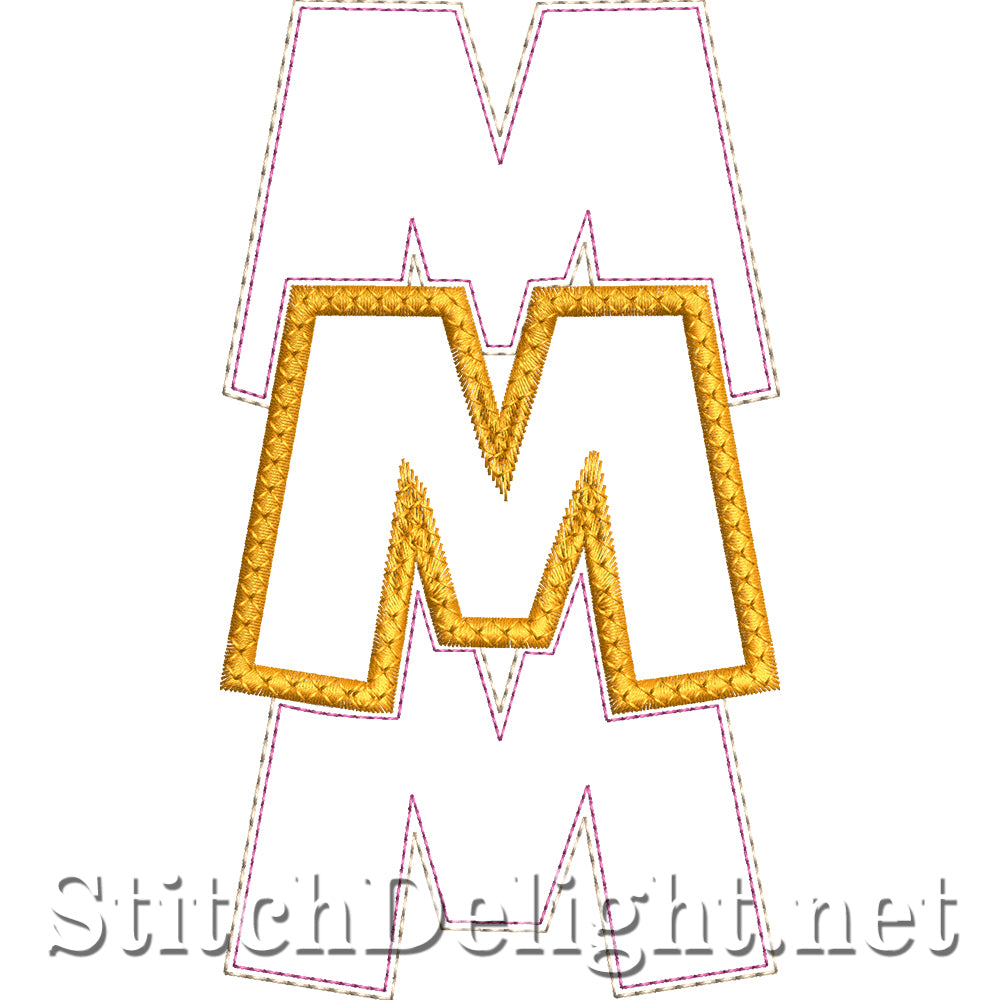 SDS4890 Stacked Embossed Font