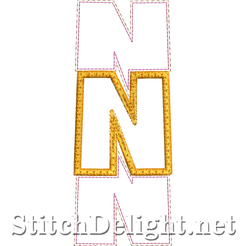 SDS4890 Stacked Embossed Font