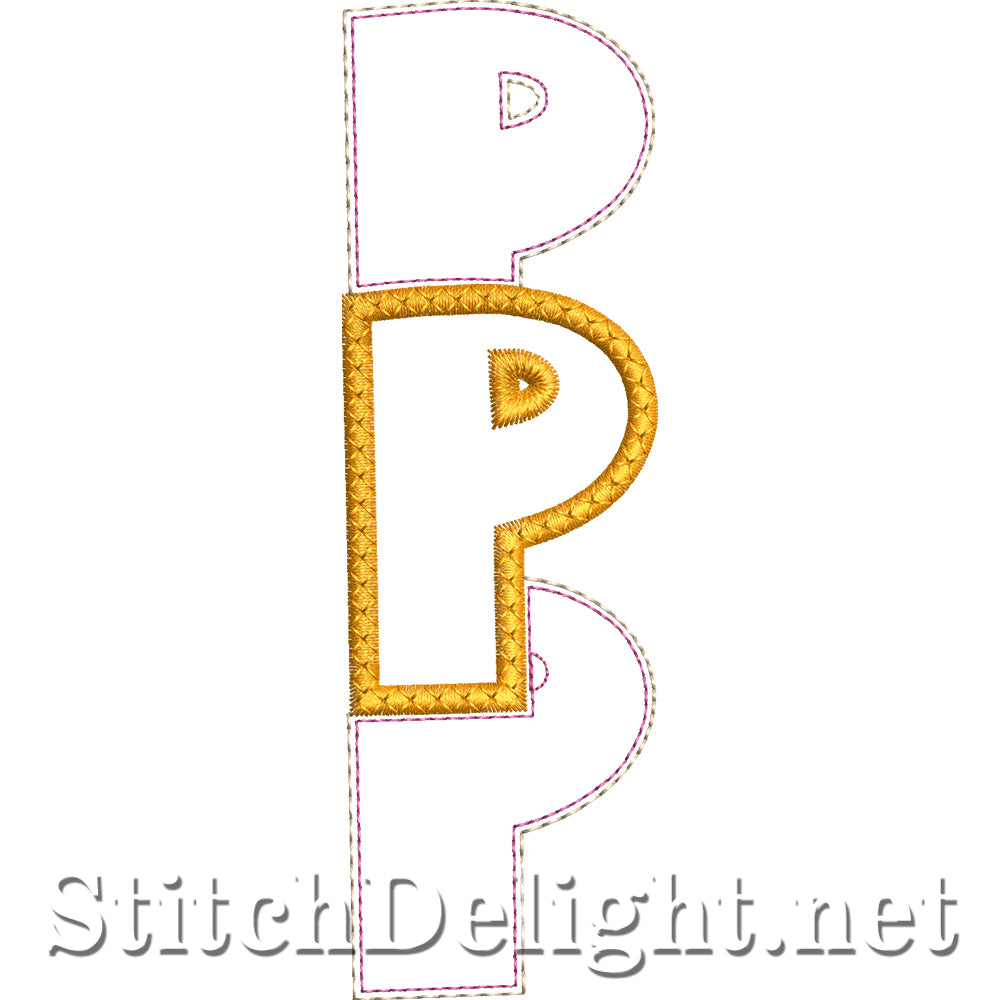 SDS4890 Stacked Embossed Font