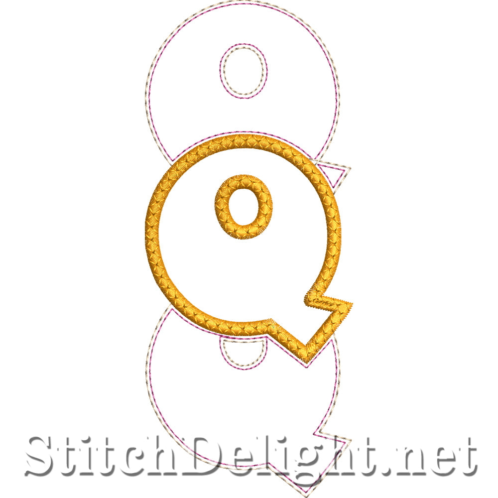SDS4890 Stacked Embossed Font