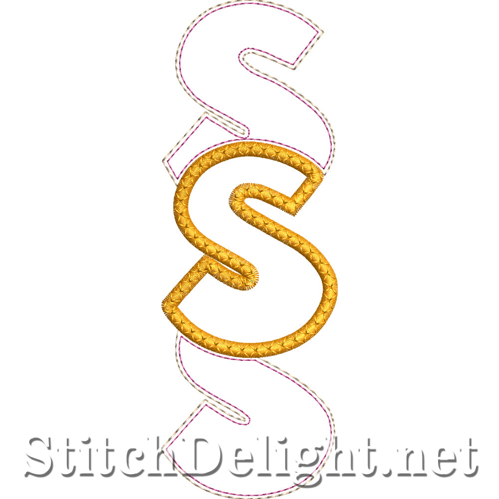 SDS4890 Stacked Embossed Font