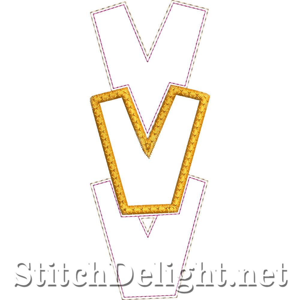 SDS4890 Stacked Embossed Font