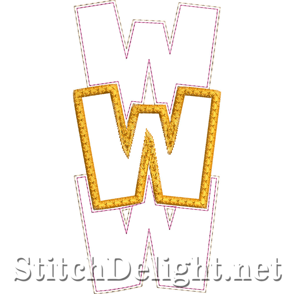 SDS4890 Stacked Embossed Font