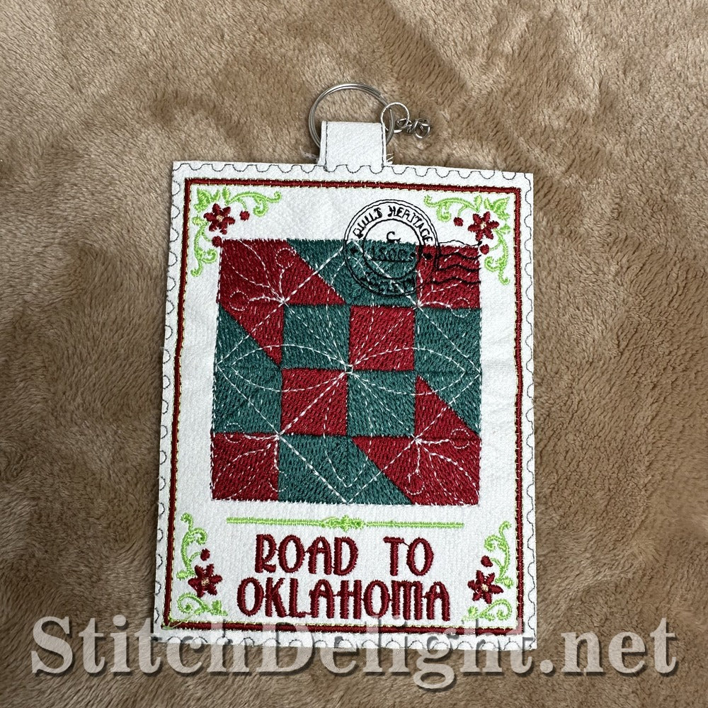 Road to Oklahoma quilt stamp embroidery design