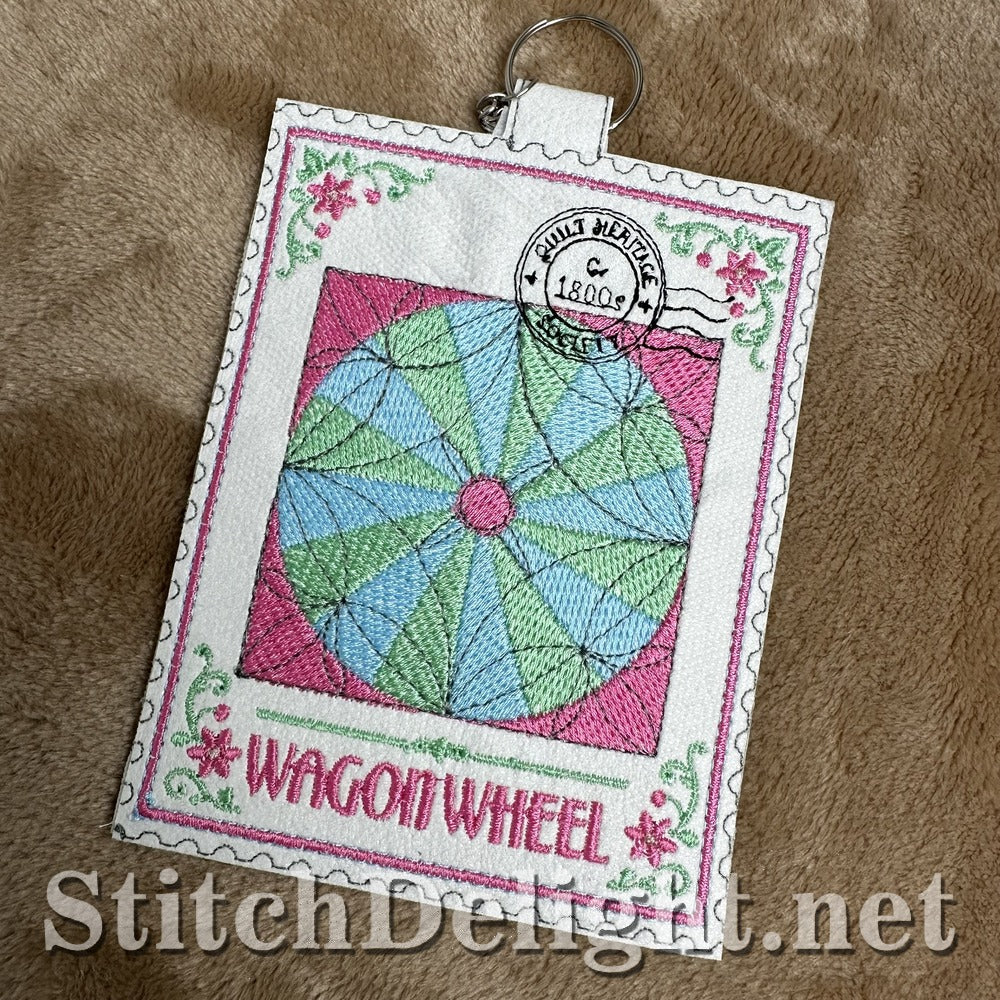 Wagon Wheel quilt stamp embroidery design