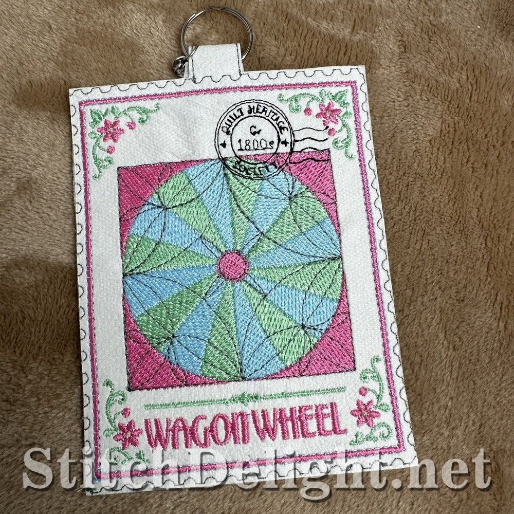 Wagon Wheel quilt stamp embroidery design
