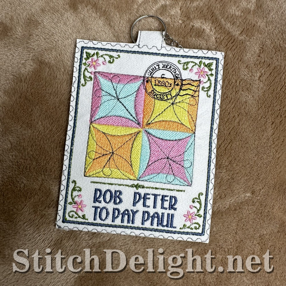 Rob Peter to Pay Paul quilt stamp embroidery design
