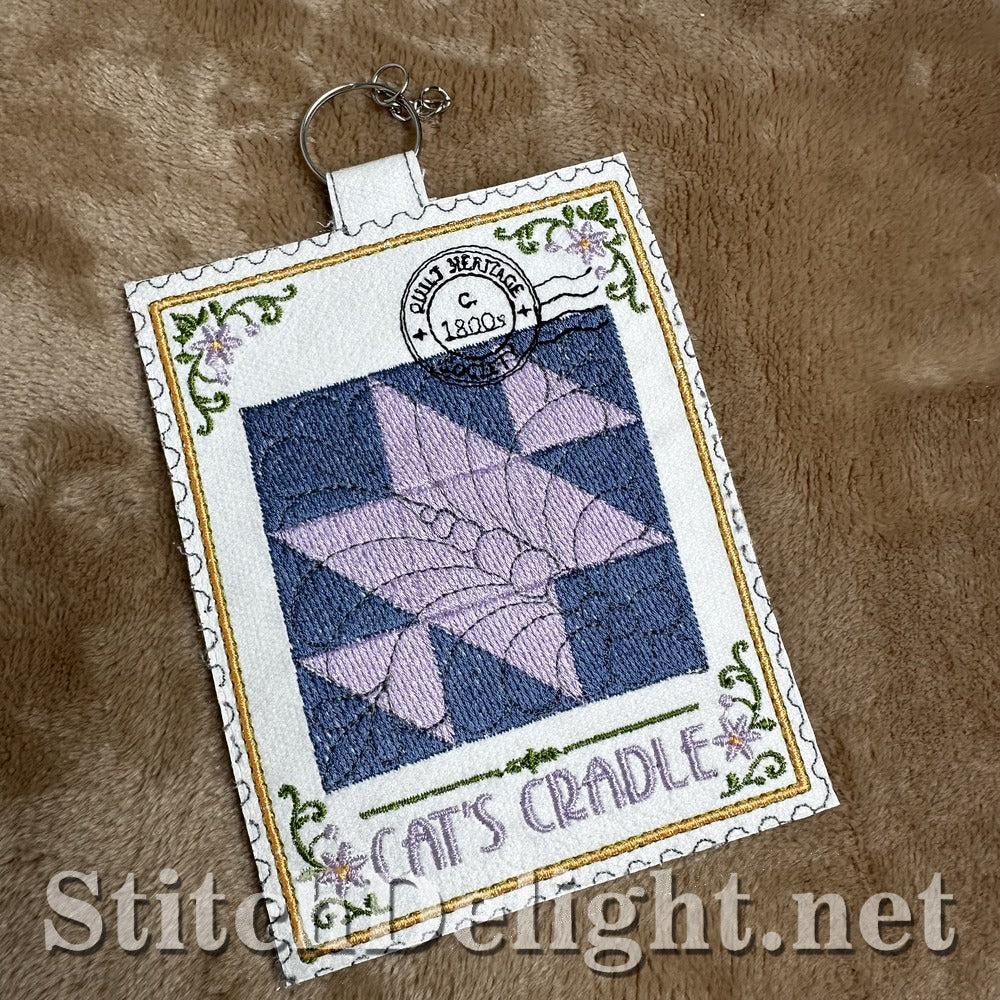 Cat's Cradle quilt stamp embroidery design