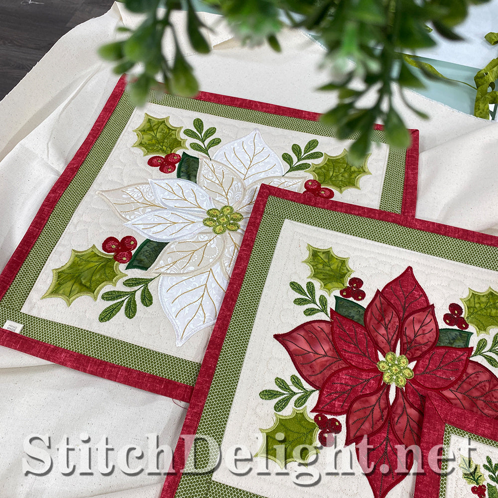 SDS5619 Poinsettia Potholders