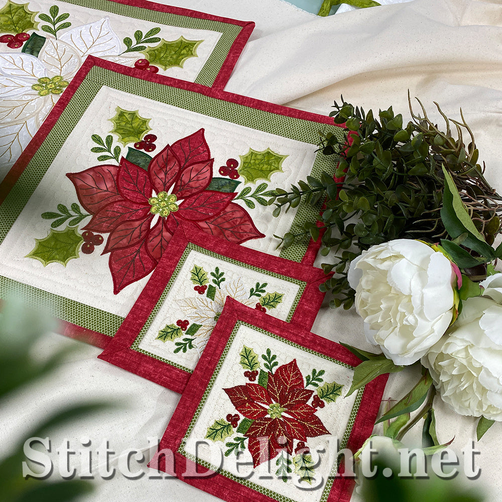 SDS5619 Poinsettia Potholders