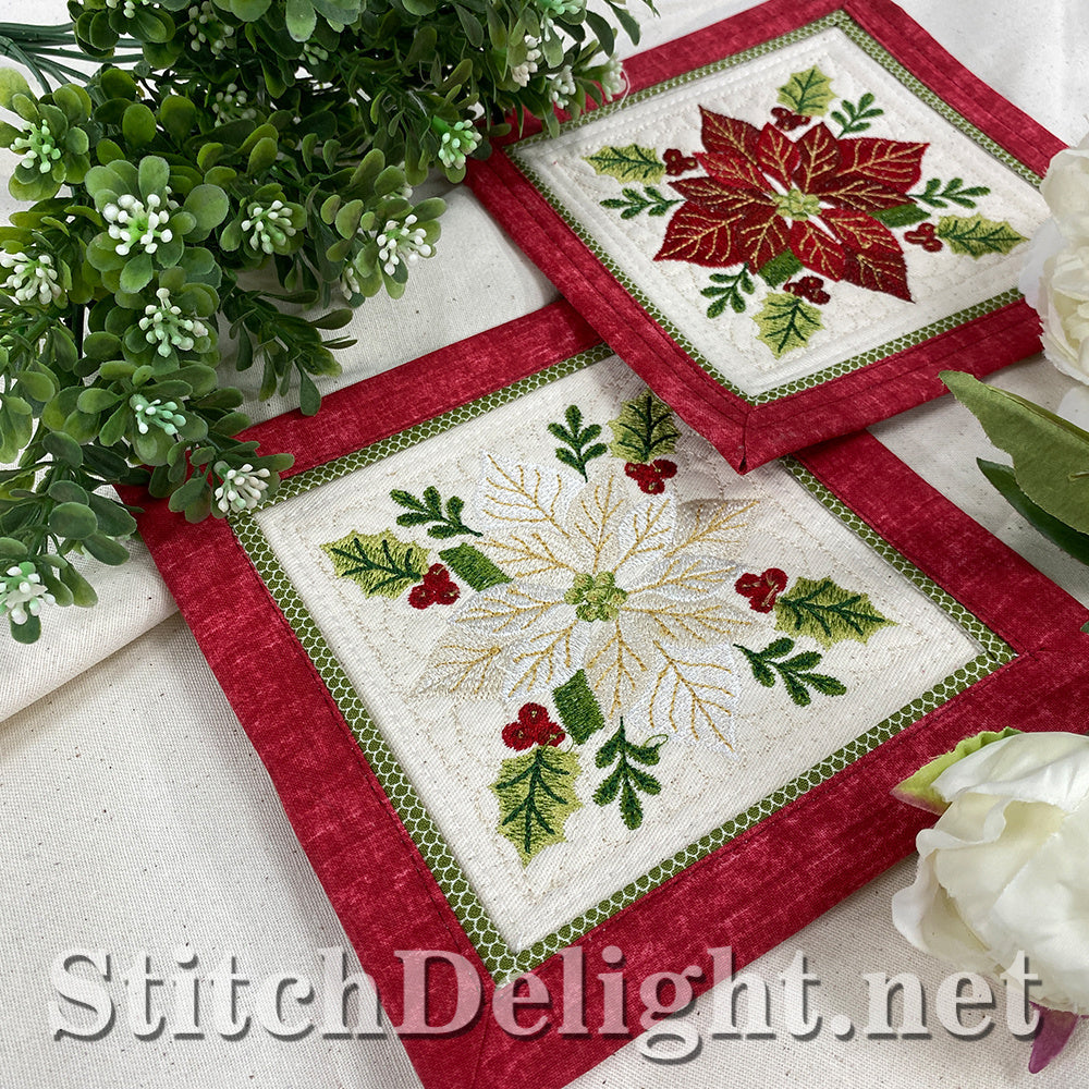 SDS5619 Poinsettia Potholders
