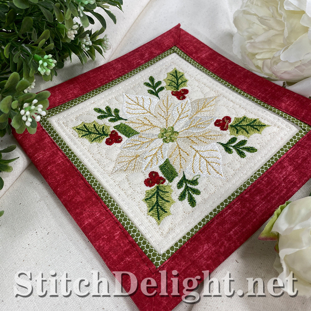 SDS5619 Poinsettia Potholders